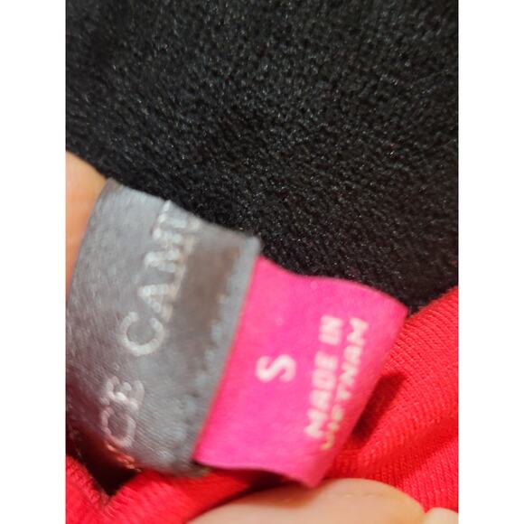 Vince Camuto Blouse Women's Size Small Red Rayon Mock Neck Party Cocktail - Picture 9 of 11